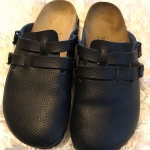 Birkenstock Navy Blue Mules